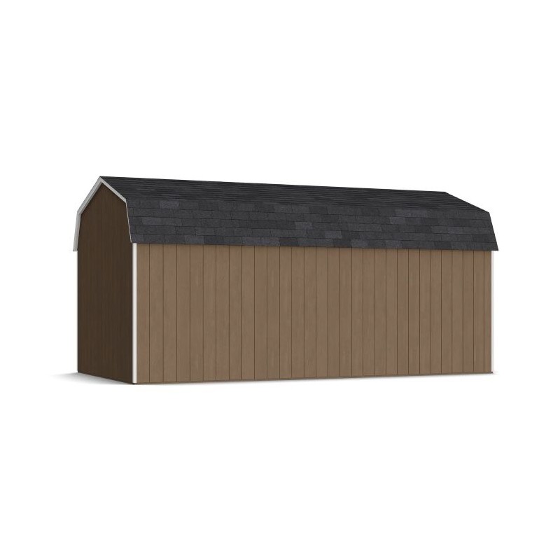 Little Cottage Co. 12x20 Value Gambrel Wood Barn Kit with 6' Sidewalls & Side Entry - (12x20 VGB-6-SE-PC)