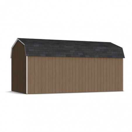 Little Cottage Co. 12x20 Value Gambrel Wood Barn Kit with 6' Sidewalls & Side Entry - (12x20 VGB-6-SE-PC)