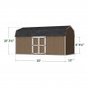 Little Cottage Co. 12x20 Value Gambrel Wood Barn Kit with 6' Sidewalls & Side Entry - (12x20 VGB-6-SE-PC)