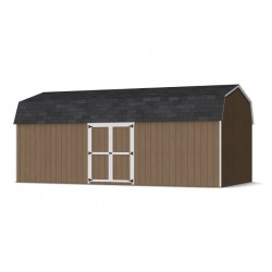 Little Cottage Co. 12x24 Value Gambrel Wood Barn Kit with 6' Sidewalls & Side Entry - (12x24 VGB-6-SE-PC)