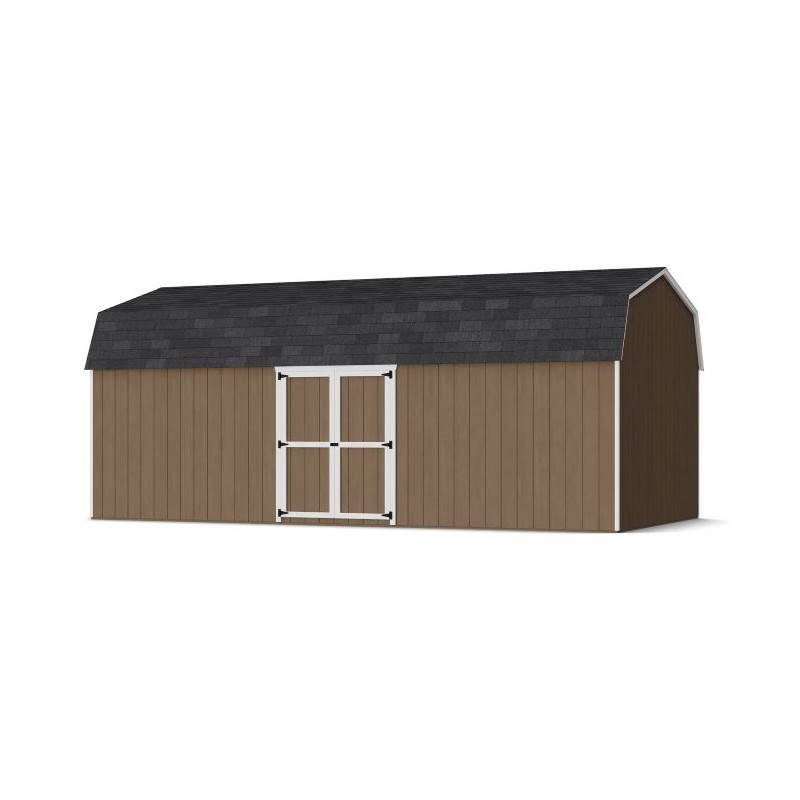 Little Cottage Co. 12x24 Value Gambrel Wood Barn Kit with 6' Sidewalls & Side Entry - (12x24 VGB-6-SE-PC)