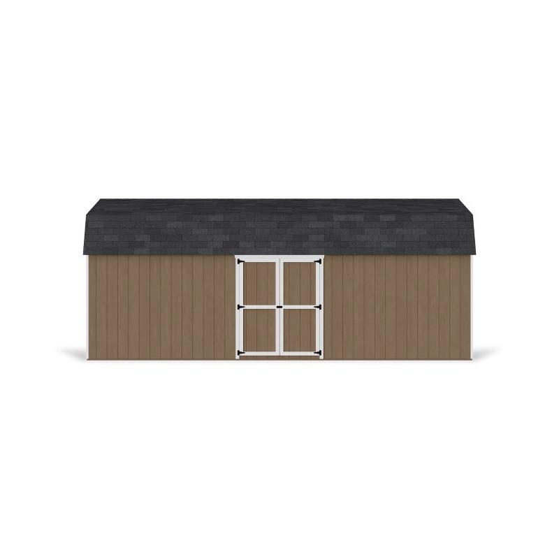 Little Cottage Co. 12x24 Value Gambrel Wood Barn Kit with 6' Sidewalls & Side Entry - (12x24 VGB-6-SE-PC)