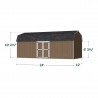 Little Cottage Co. 12x24 Value Gambrel Wood Barn Kit with 6' Sidewalls & Side Entry - (12x24 VGB-6-SE-PC)