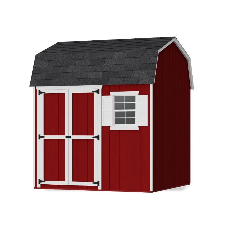 Little Cottage Co. 8x8 Value Gambrel Workshop Wood Barn Kit - (8x8 VGB-6-WS-PC)