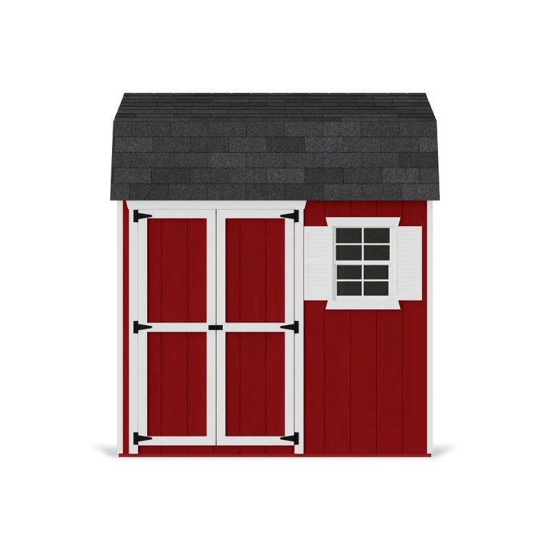 Little Cottage Co. 8x8 Value Gambrel Workshop Wood Barn Kit - (8x8 VGB-6-WS-PC)