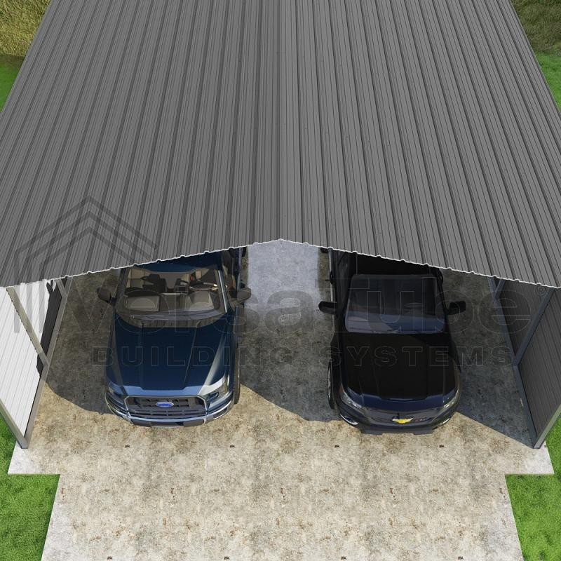 VersaTube 2-Sided 24x20x12 Classic Steel Carport Kit (CM324200120-NS0009)
