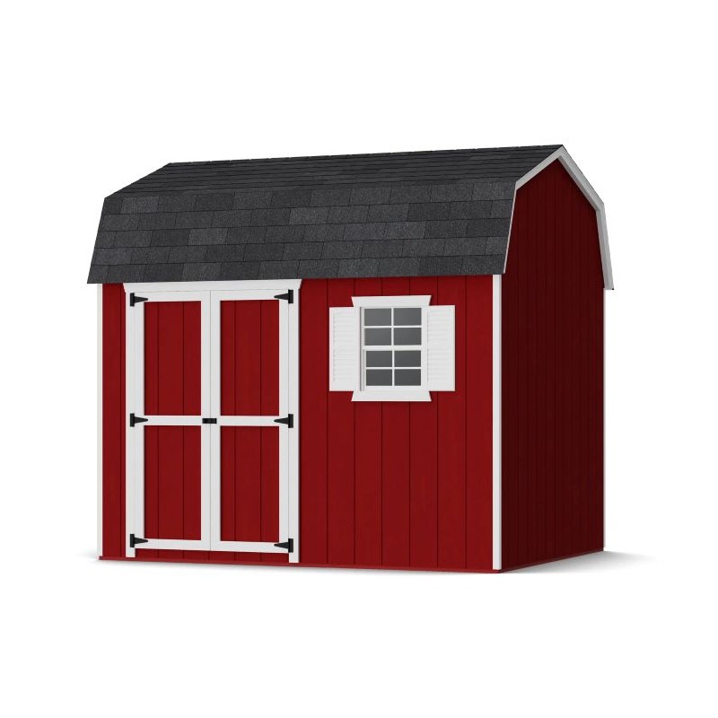 Little Cottage Co. 8x10 Value Gambrel Workshop Wood Barn Kit - (8x10 VGB-6-WS-PC)