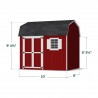 Little Cottage Co. 8x10 Value Gambrel Workshop Wood Barn Kit - (8x10 VGB-6-WS-PC)