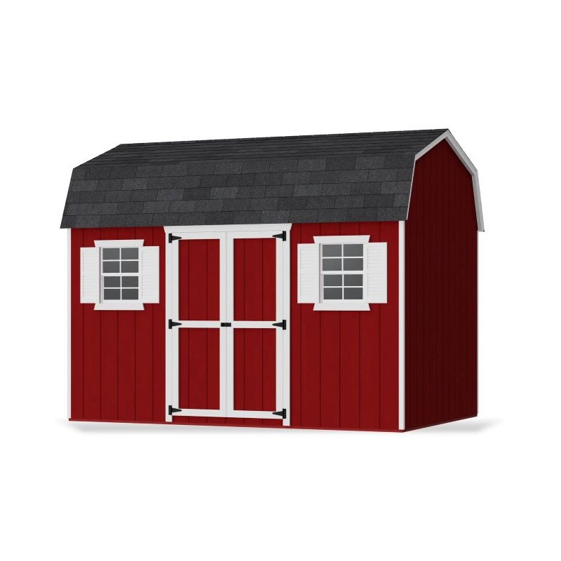Little Cottage Co. 8x12 Value Gambrel Workshop Wood Barn Kit - (8x12 VGB-6-WS-PC)