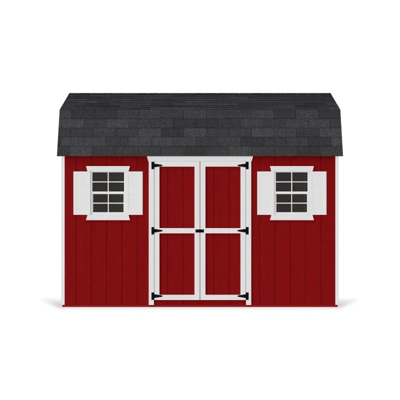 Little Cottage Co. 8x12 Value Gambrel Workshop Wood Barn Kit - (8x12 VGB-6-WS-PC)