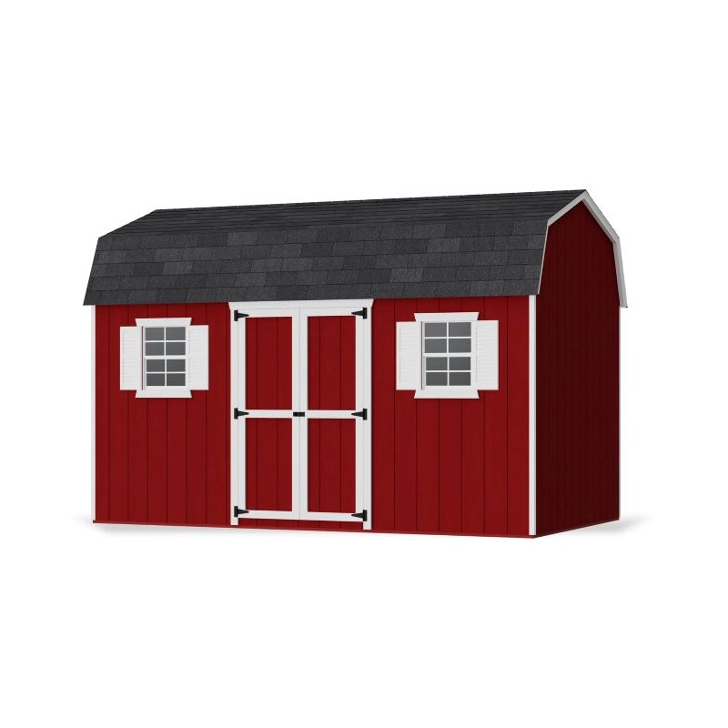 Little Cottage Co. 8x14 Value Gambrel Workshop Wood Barn Kit - (8x14 VGB-6-WS-PC)