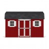 Little Cottage Co. 8x14 Value Gambrel Workshop Wood Barn Kit - (8x14 VGB-6-WS-PC)