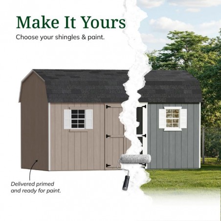 Little Cottage Co. 8x16 Value Gambrel Workshop Wood Barn Kit - (8x16 VGB-6-WS-PC)