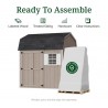 Little Cottage Co. 10x10 Value Gambrel Workshop Wood Barn Kit - (10x10 VGB-6-WS-PC)