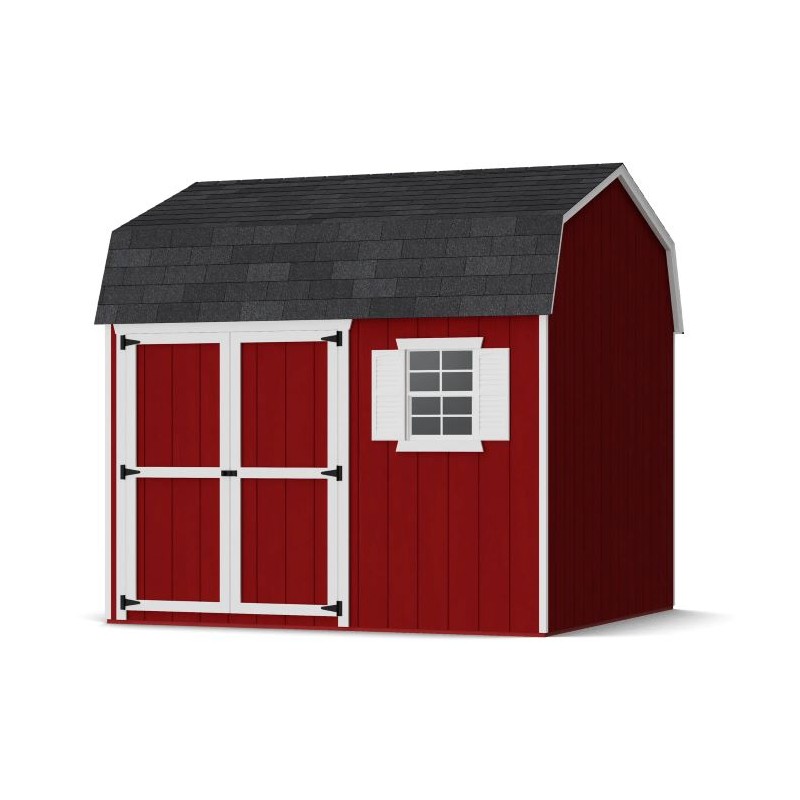 Little Cottage Co. 10x10 Value Gambrel Workshop Wood Barn Kit - (10x10 VGB-6-WS-PC)
