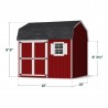 Little Cottage Co. 10x10 Value Gambrel Workshop Wood Barn Kit - (10x10 VGB-6-WS-PC)