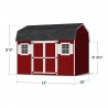 Little Cottage Co. 10x12 Value Gambrel Workshop Wood Barn Kit - (10x12 VGB-6-WS-PC)