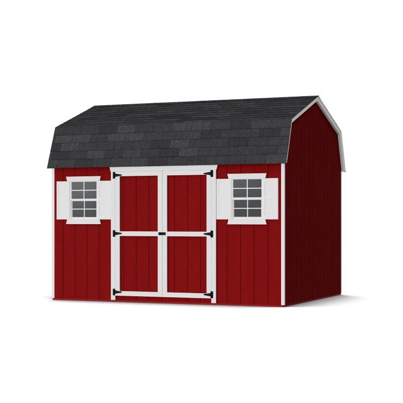 Little Cottage Co. 10x12 Value Gambrel Workshop Wood Barn Kit - (10x12 VGB-6-WS-PC)