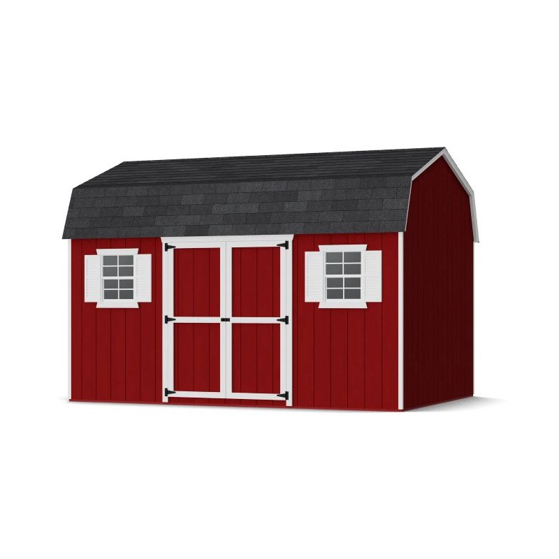 Little Cottage Co. 10x14 Value Gambrel Workshop Wood Barn Kit - (10x14 VGB-6-WS-PC)
