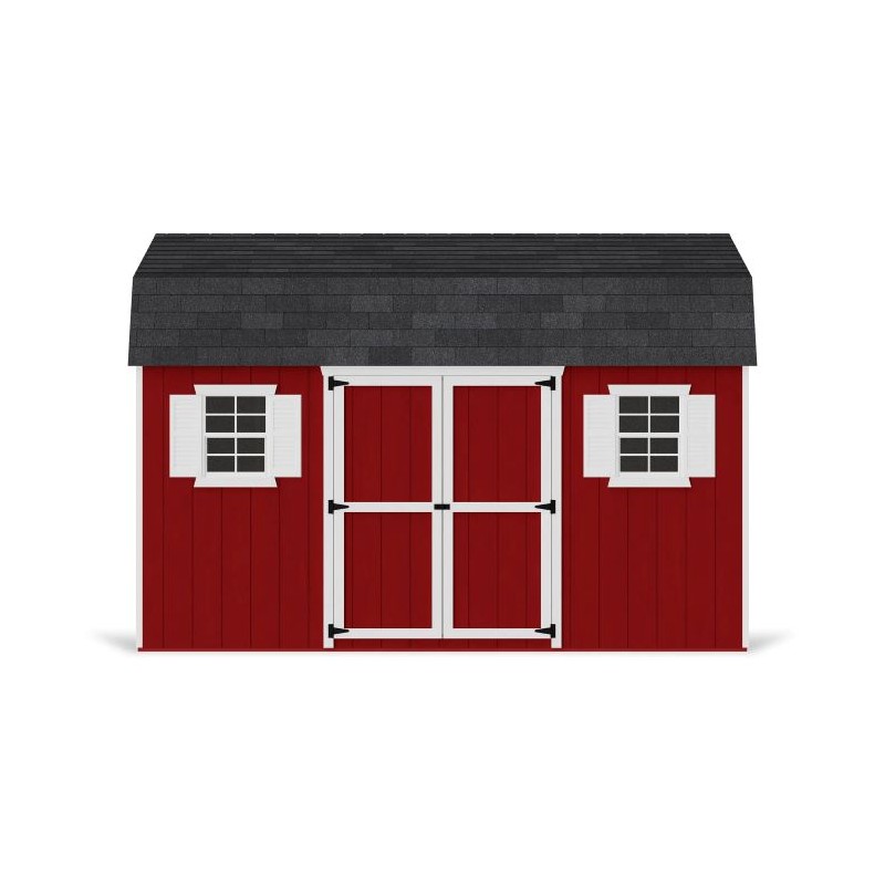 Little Cottage Co. 10x14 Value Gambrel Workshop Wood Barn Kit - (10x14 VGB-6-WS-PC)