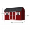 Little Cottage Co. 10x14 Value Gambrel Workshop Wood Barn Kit - (10x14 VGB-6-WS-PC)