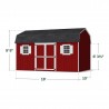 Little Cottage Co. 10x16 Value Gambrel Workshop Wood Barn Kit - (10x16 VGB-6-WS-PC)