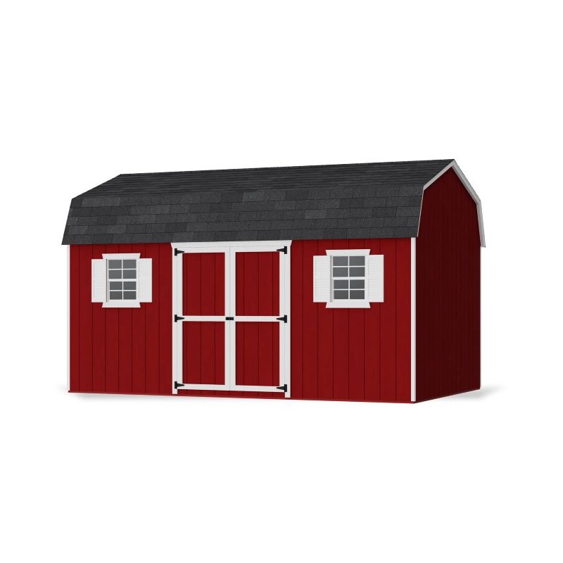 Little Cottage Co. 12x16 Value Gambrel Workshop Wood Barn Kit - (12x16 VGB-6-WS-PC)