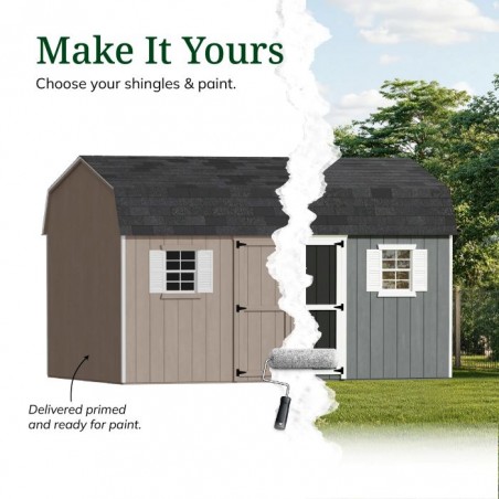 Little Cottage Co. 12x20 Value Gambrel Workshop Wood Barn Kit - (12x20 VGB-6-WS-PC)