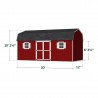 Little Cottage Co. 12x20 Value Gambrel Workshop Wood Barn Kit - (12x20 VGB-6-WS-PC)