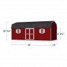 Little Cottage Co. 12x24 Value Gambrel Workshop Wood Barn Kit - (12x24 VGB-6-WS-PC)