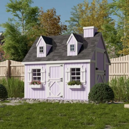 Little Cottage Co. 6x8 Cape Cod Panelized Wood Playhouse Kit - (6x8 CCP-PNK)