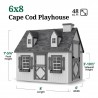 Little Cottage Co. 6x8 Cape Cod Panelized Wood Playhouse Kit - (6x8 CCP-PNK)