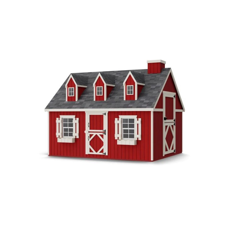 Little Cottage Co. 8x10 Cape Cod Panelized Wood Playhouse Kit - (8x10 CCP-PNK)