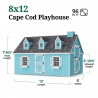 Little Cottage Co. 8x12 Cape Cod Panelized Wood Playhouse Kit - (8x12 CCP-PNK)