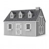 Little Cottage Co. 10x12 Cape Cod Panelized Wood Playhouse Kit - (10x12 CCP-PNK)