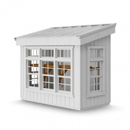 Little Cottage Co. Small Petite Wood Greenhouse Kit - (58 LCPG-PNK)