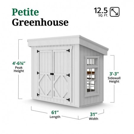 Little Cottage Co. Small Petite Wood Greenhouse Kit - (58 LCPG-PNK)
