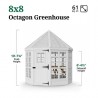 Little Cottage Co. 8x8 Octagon Wood Greenhouse Kit - (8x8 LCOG-PNK)