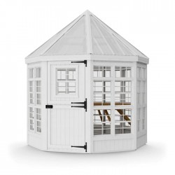 Little Cottage Co. 8x8 Octagon Wood Greenhouse Kit - (8x8 LCOG-PNK)