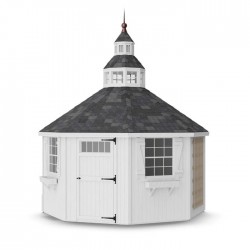 Little Cottage Co. 12x12 Wood Garden Shed Greenhouse Kit - (12x12 GSG-PNK)
