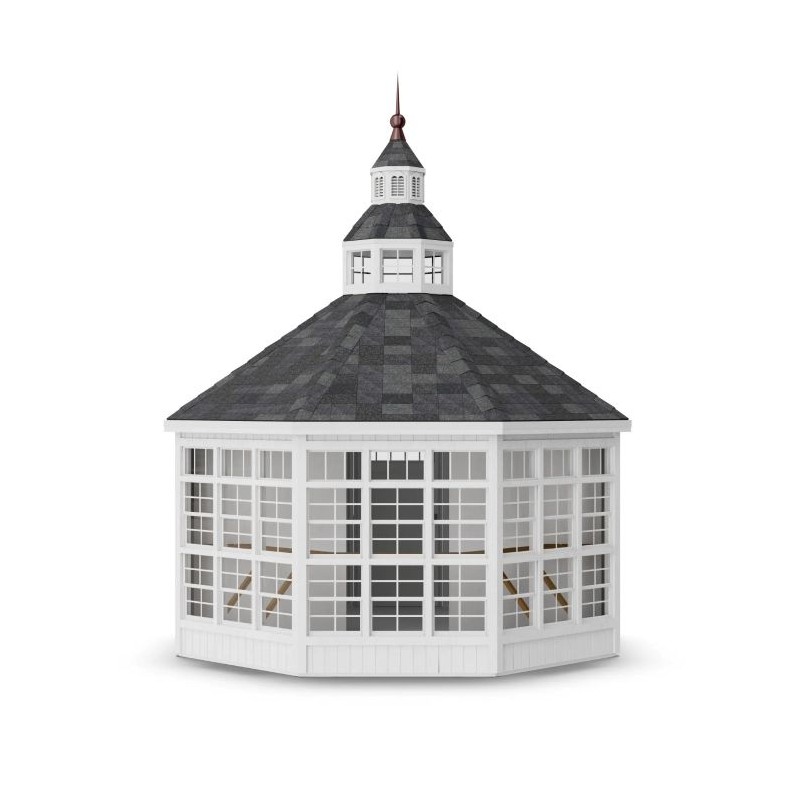 Little Cottage Co. 12x12 Wood Garden Shed Greenhouse Kit - (12x12 GSG-PNK)