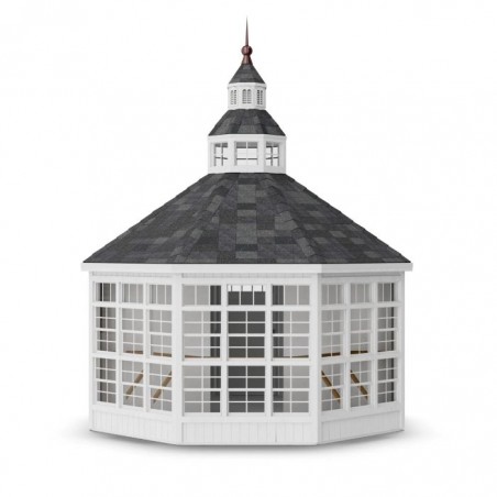Little Cottage Co. 12x12 Wood Garden Shed Greenhouse Kit - (12x12 GSG-PNK)