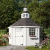 Little Cottage Co. 12x12 Wood Garden Shed Greenhouse Kit - (12x12 GSG-PNK)