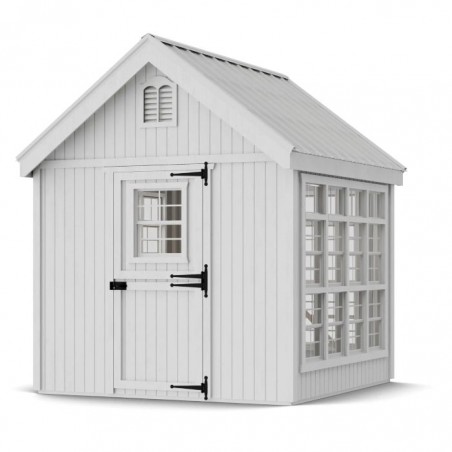 Little Cottage Co. 8x8 Colonial Gable Wood Greenhouse Kit - (8x8 LCG-PNK)