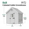 Little Cottage Co. 8x8 Colonial Gable Wood Greenhouse Kit - (8x8 LCG-PNK)