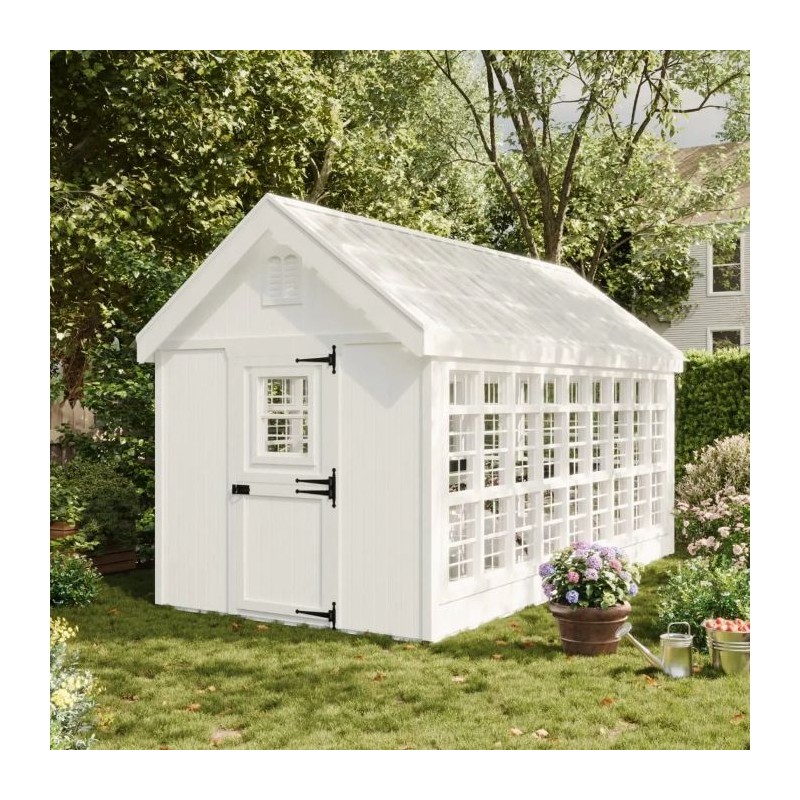Little Cottage Co. 8x16 Colonial Gable Wood Greenhouse Kit - (8x16 LCG-PNK)