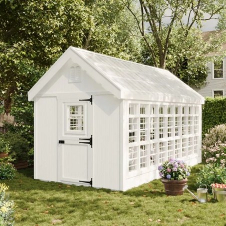 Little Cottage Co. 8x16 Colonial Gable Wood Greenhouse Kit - (8x16 LCG-PNK)