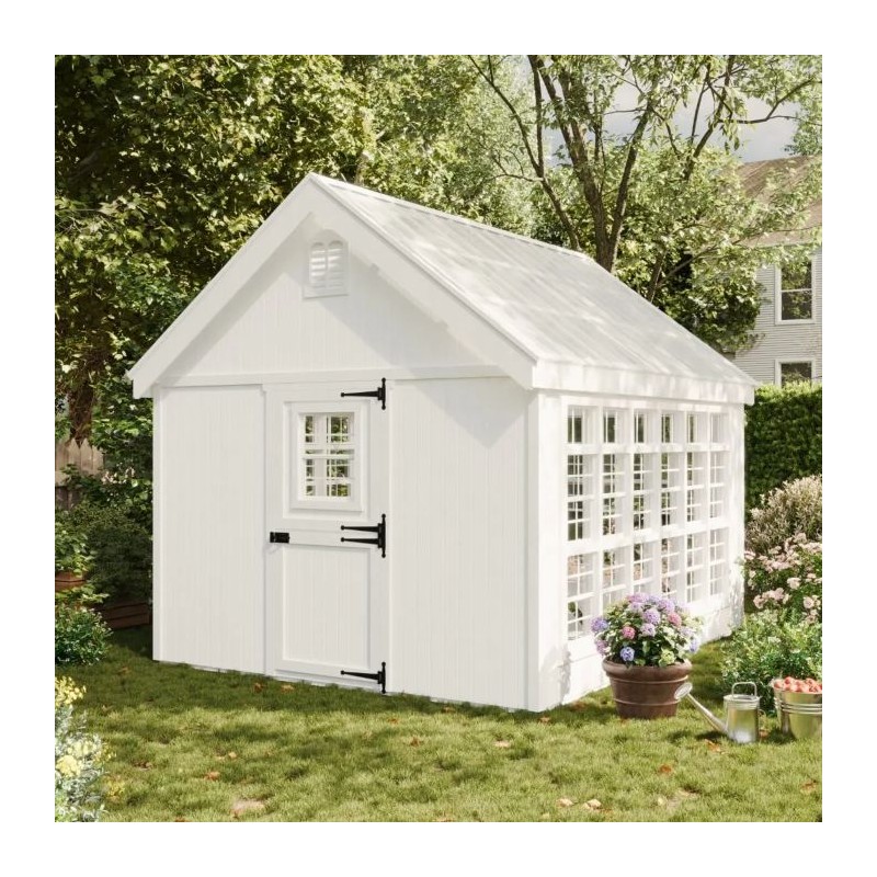 Little Cottage Co. 10x12 Colonial Gable Wood Greenhouse Kit - (10x12 LCG-PNK)