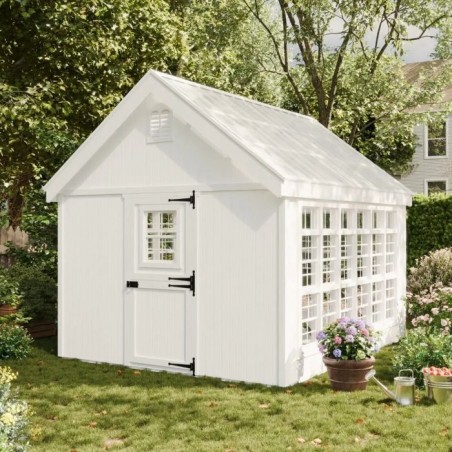 Little Cottage Co. 10x12 Colonial Gable Wood Greenhouse Kit - (10x12 LCG-PNK)