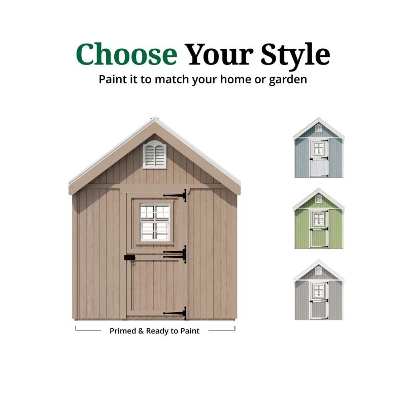 Little Cottage Co. 10x14 Colonial Gable Wood Greenhouse Kit - (10x14 LCG-PNK)